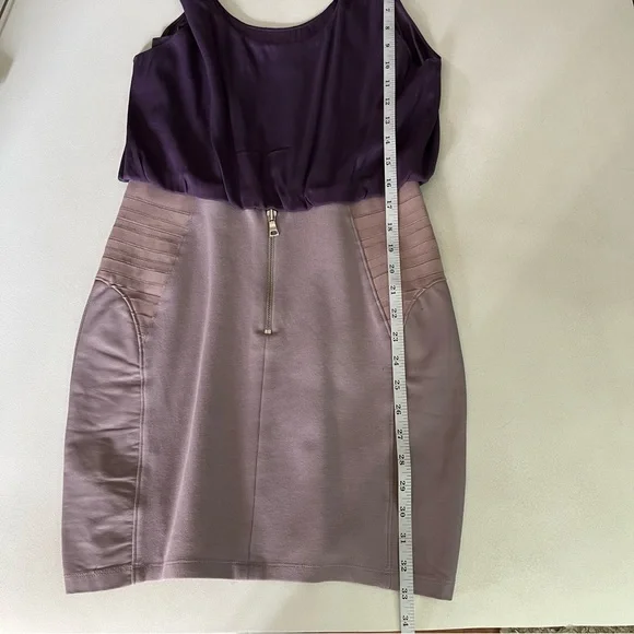 Alice and Olivia Nicky Blouson Leather Panel Dress - Picture 5 of 11